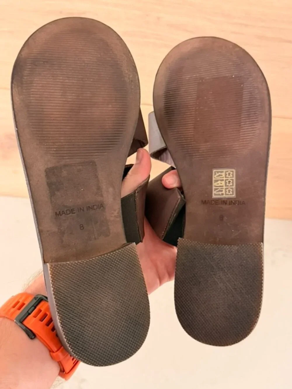 Free People Abilene Brown Leather Toe Loop Sandals Women’s Size 8